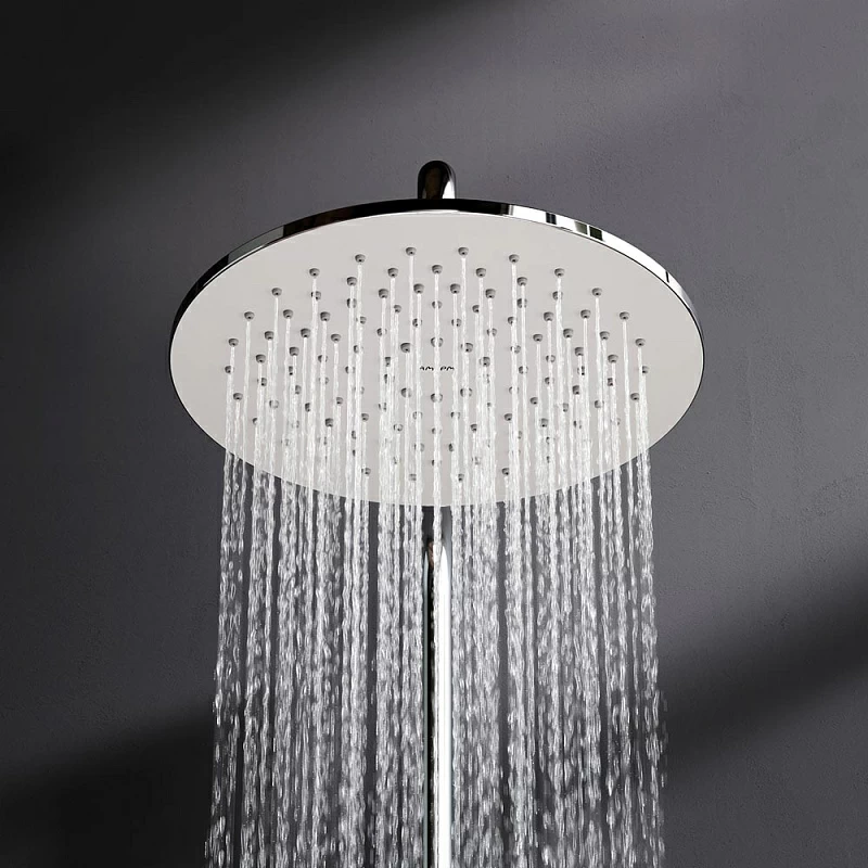 Душевая система AM.PM Sunny F0785C800 стойка с тропическим душем, смесителем, хром