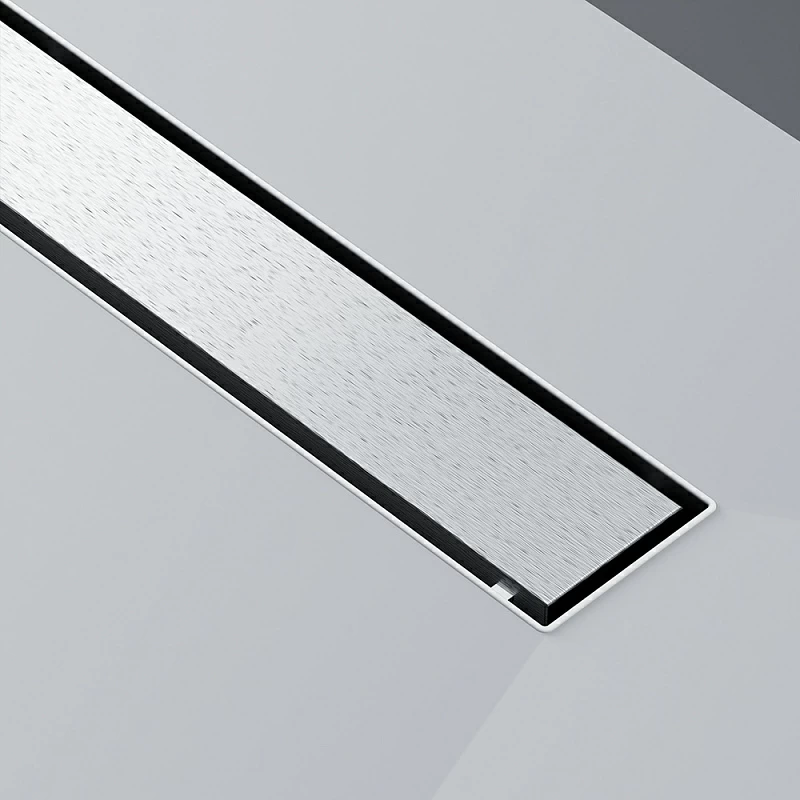 Душевой трап (лоток) 80 AM.PM MasterFlow W01SC-U11-080-04SB комбинированный затвор со стальной матовой решеткой под плитку