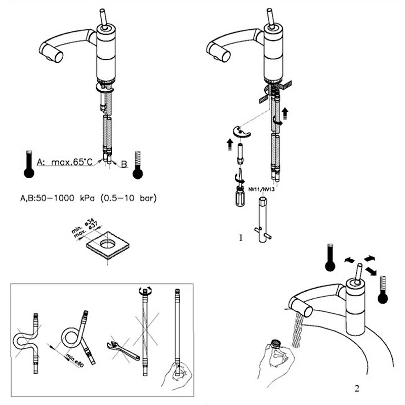 Смеситель для кухни Damixa Arc 290007364 3D с поворотным изливом, черный