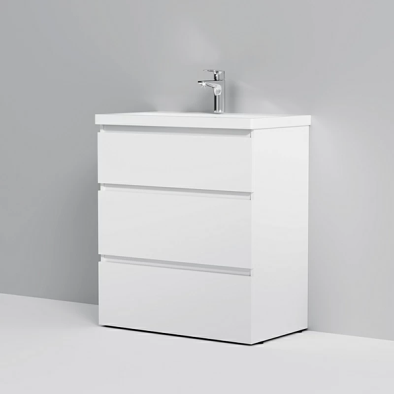 Тумба под раковину 75 AM.PM Gem S M91FSX0752WG напольная белый глянец