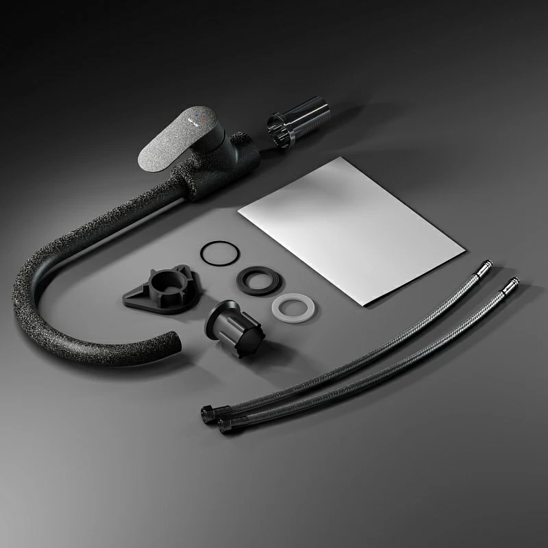 Смеситель для кухни AM.PM Like F8007122 высокий, черный