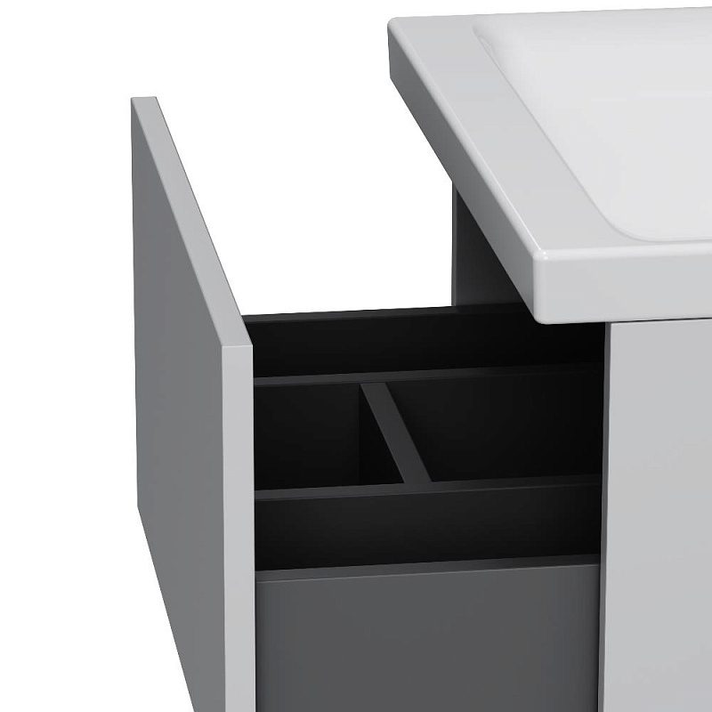 Тумба с раковиной 50 AM.PM Gem M90-FHX0502WG-WCC0502WG подвесная, белый глянец