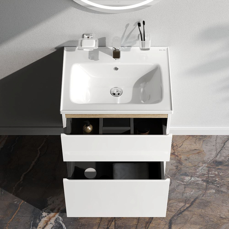 Тумба под раковину 60 AM.PM X-Joy M85AFSX06021WG напольная белый глянец