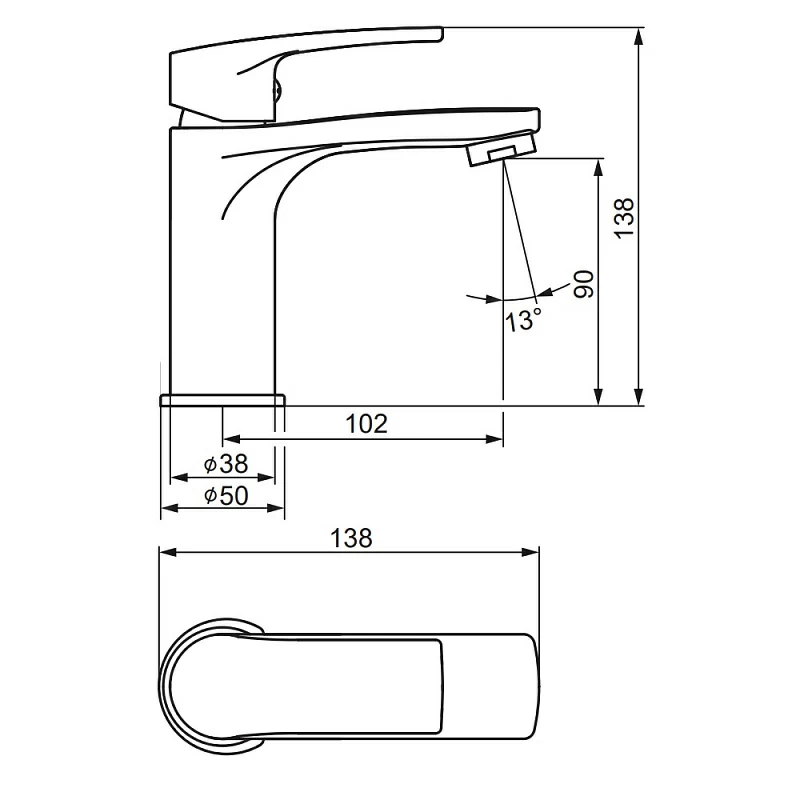 Смеситель для раковины (умывальника) Damixa Eclipse 2.0 480210000 хром