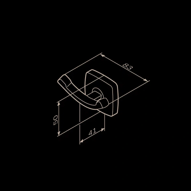 Крючок для полотенец двойной AM.PM Gem A9035622 черный