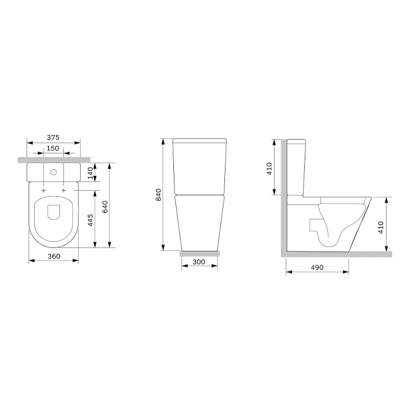 Унитаз напольный AM.PM Func C8F8600SC безободковый с сиденьем микролифт, белый