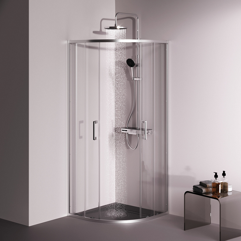 Душевое ограждение без поддона 80x80 AM.PM Above W9XG-401-8080-MT профиль серебристый