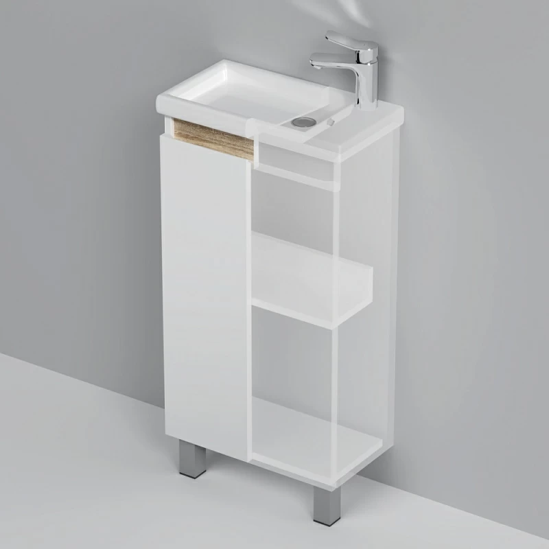 Тумба под раковину 45 AM.PM X-Joy M85AFSX0451WG напольная белый глянец