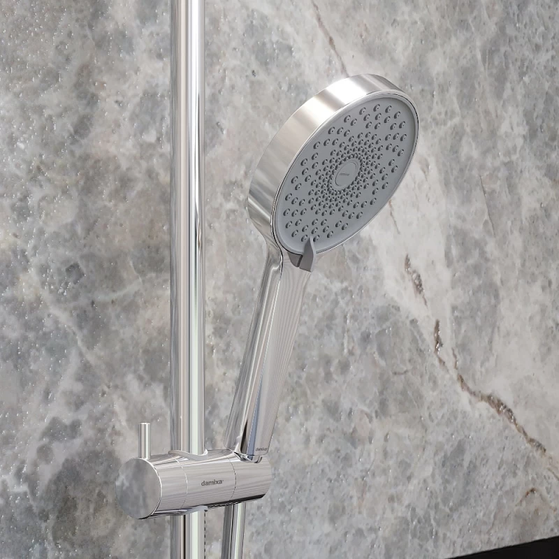 Душевая система Damixa Apollo 947730000 стойка с тропическим душем, смесителем, хром