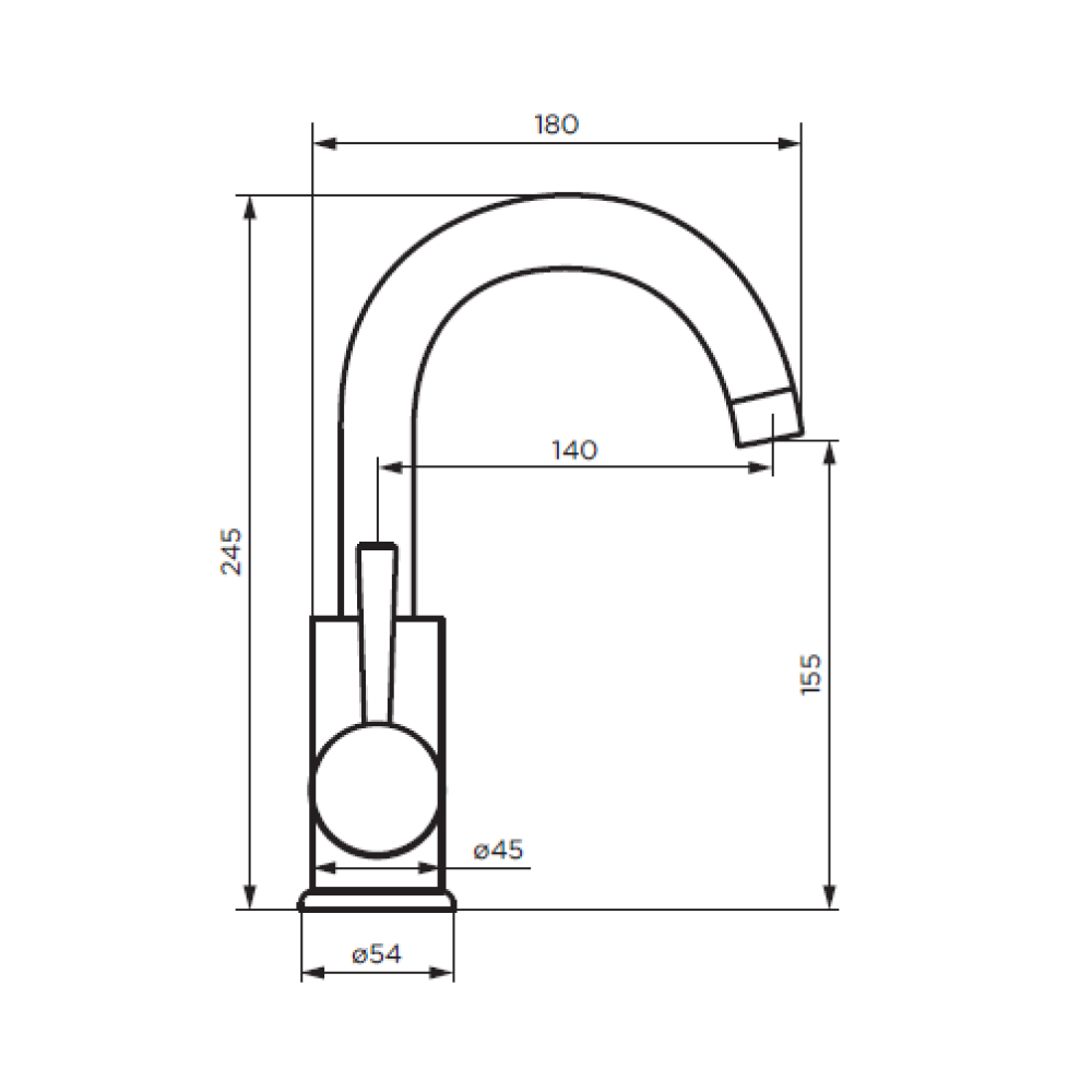Смеситель для раковины Logic SS D3002101SS, Нержавеющая сталь