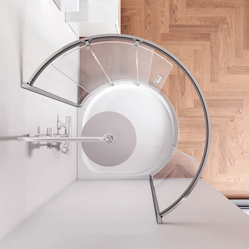 Душевое ограждение без поддона 95x95 AM.PM Like W83G-333-095CT профиль хром