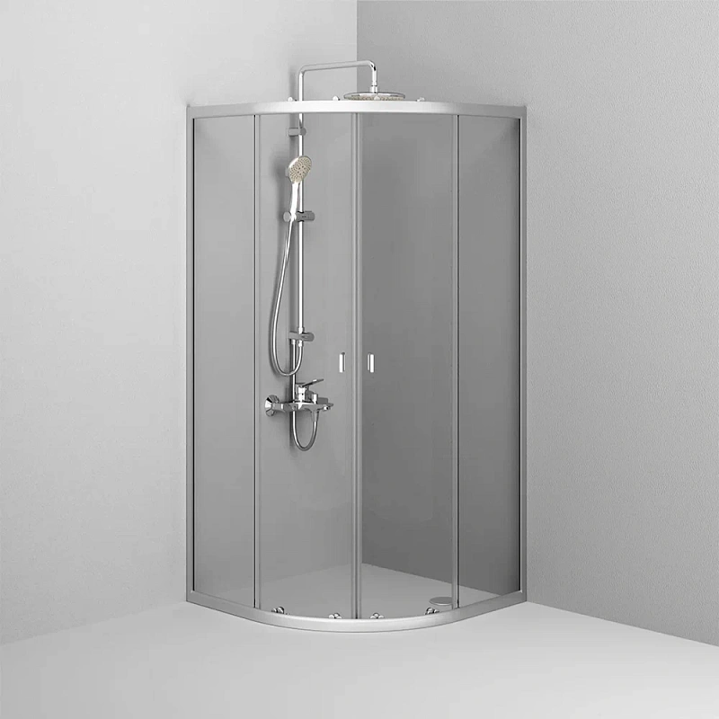Душевое ограждение без поддона 90x90 AM.PM X-Joy W88G-205-090MT64 профиль серебристый