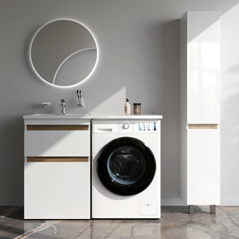 Раковина мебельная 120 AM.PM X-Joy M85AWPL1201WG над стиральной машиной, левая, белая