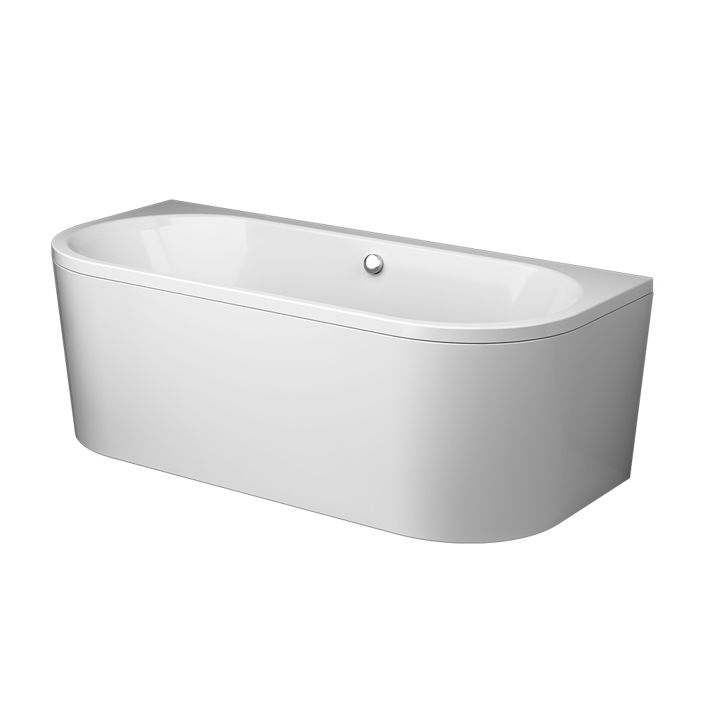 Комплект: ванна акриловая пристенная 170x75 см c каркасом и панелью X-Joy W94A-170U75W-ARP, Белый