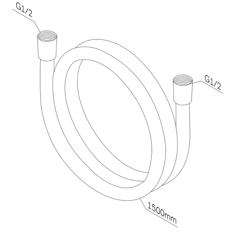 Шланг для душа 1500 AM.PM F0415B22 черный