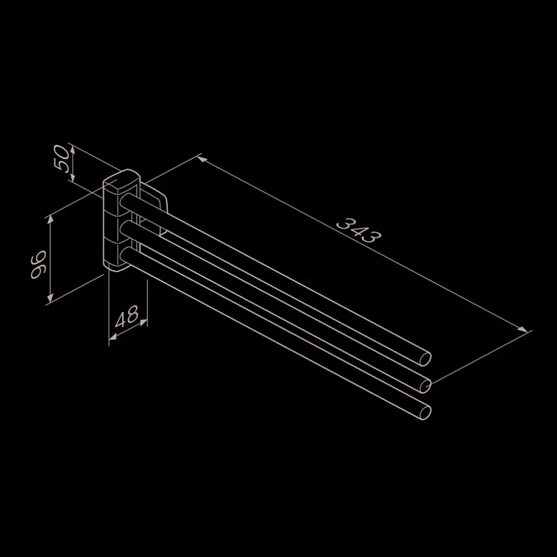 Вешалка для полотенец AM.PM Gem A9032700 поворотная тройная хром