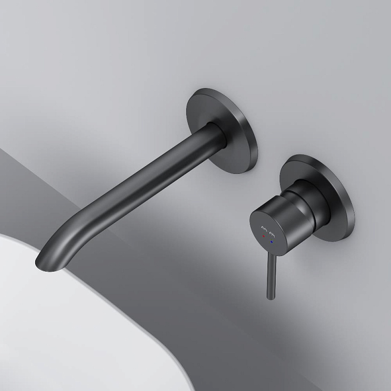 Смеситель для раковины (умывальника) AM.PM Libre F6072622 черный встраиваемый