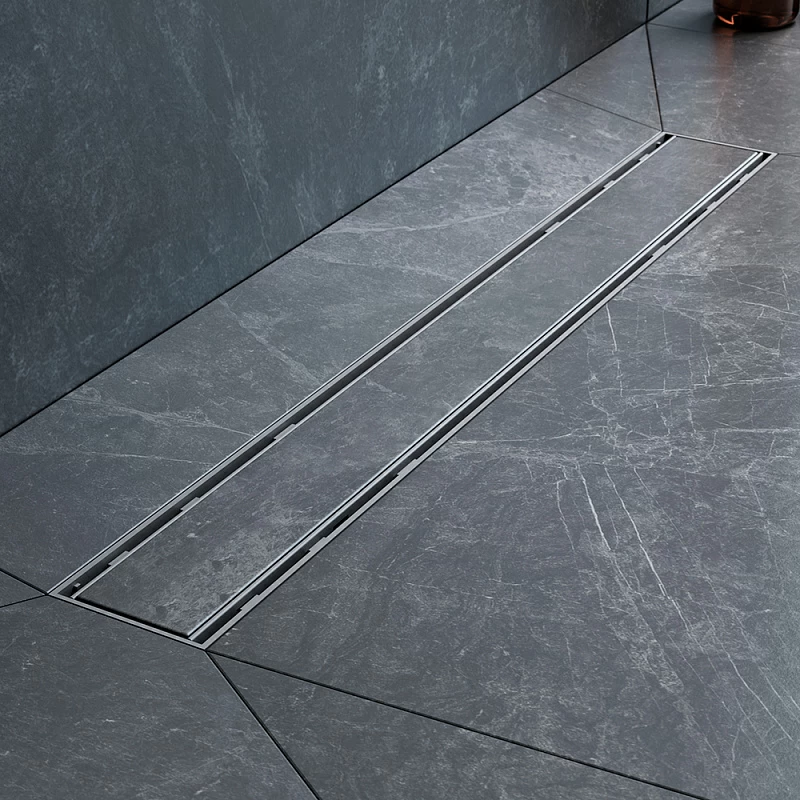 Душевой трап (лоток) 60 AM.PM PrimeFlow W02SC-U11-060-04SB комбинированный затвор со стальной матовой решеткой под плитку