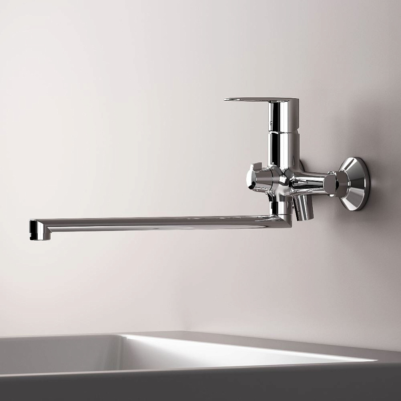 Смеситель для ванны и душа AM.PM Above F9X90200 длинный излив, хром