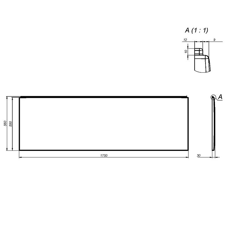 Панель 175 AM.PM X-Joy W94A-175-075W-P