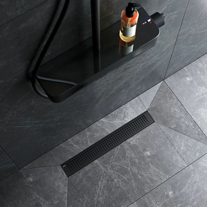 Душевой трап (лоток) 50 AM.PM MasterFlow W01SC-P11-050-01BM комбинированный затвор с черной матовой решеткой