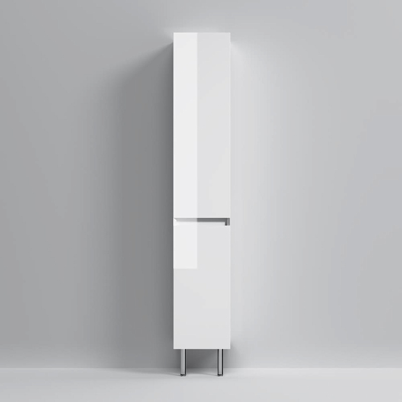 Шкаф-пенал для ванной 35 AM.PM Above M9XCSR0352WG напольный, правый, белый глянцевый