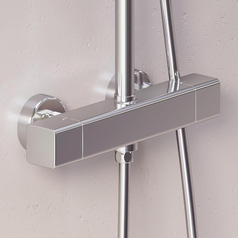 Душевая система Damixa Gala 953800000 стойка с тропическим душем, термостатом, смесителем, хром