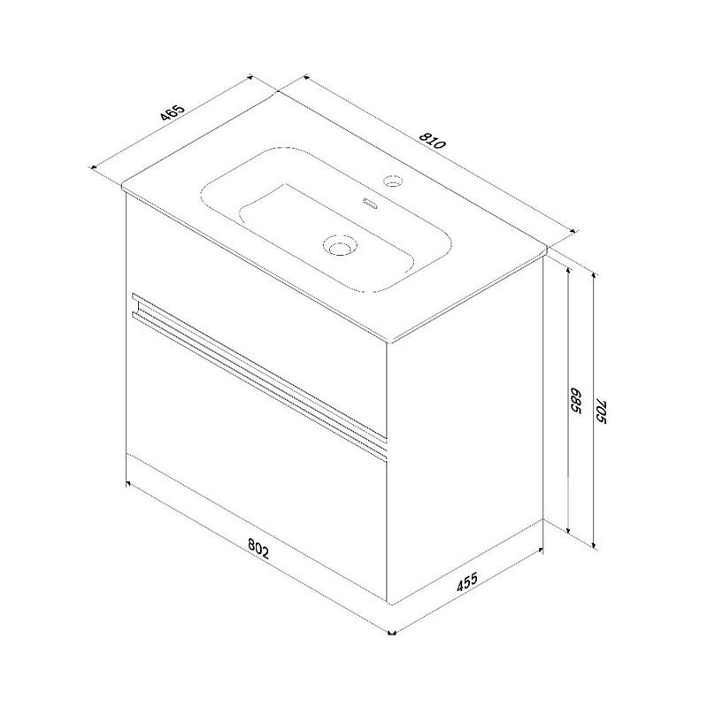 Тумба под раковину 80 AM.PM Sense M7BFUX0802OF подвесная/напольная на ножках, светлое дерево