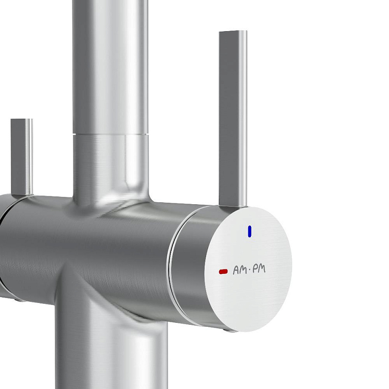 Смеситель для кухни AM.PM Func F8F05711 высокий с L-изливом с каналом для питьевой воды, сатин