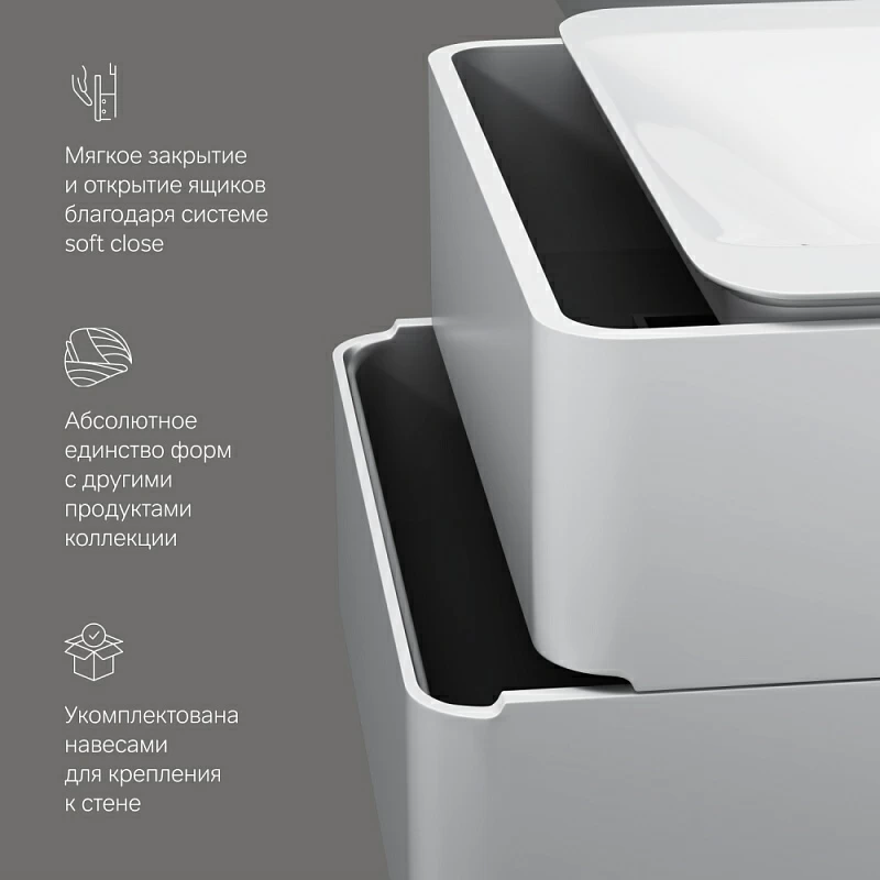 Тумба под раковину 80 AM.PM Sensation M30FHX0802WG белый глянец