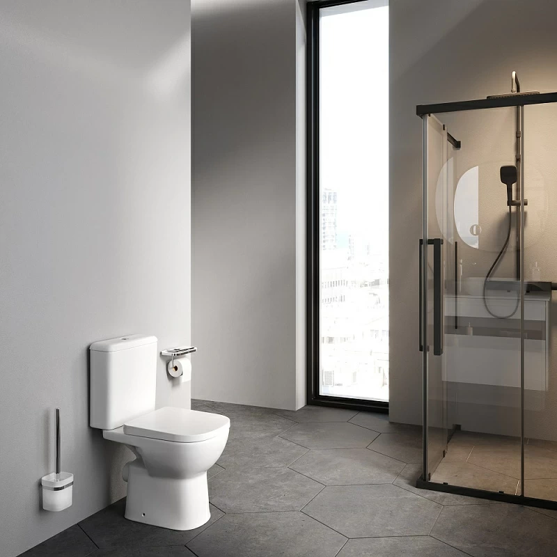 Унитаз напольный AM.PM Sunny 2.0 C85C8601SC безободковый с сиденьем микролифт, белый