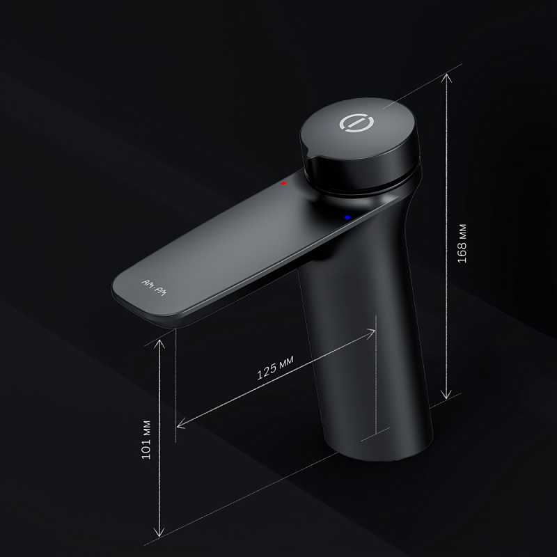 Смеситель для раковины (умывальника) AM.PM Inspire 2.0 F50A02522 черный