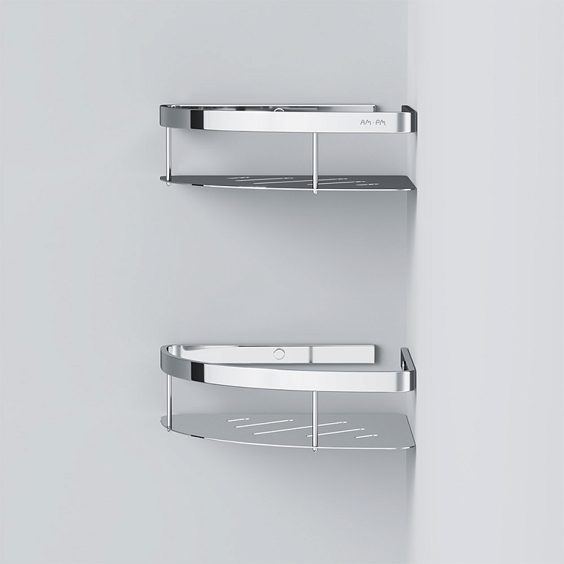 Полка в ванную угловая AM.PM Sense L A7454200 двухъярусная хром