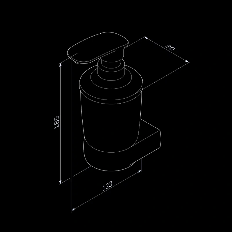 Дозатор для мыла настенный стеклянный AM.PM Sensation A3036900 хром