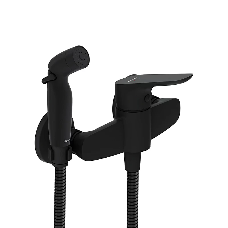 Гигиенический душ со смесителем Damixa Jupiter 778000300 черный встраиваемый, шланг 1500, держатель