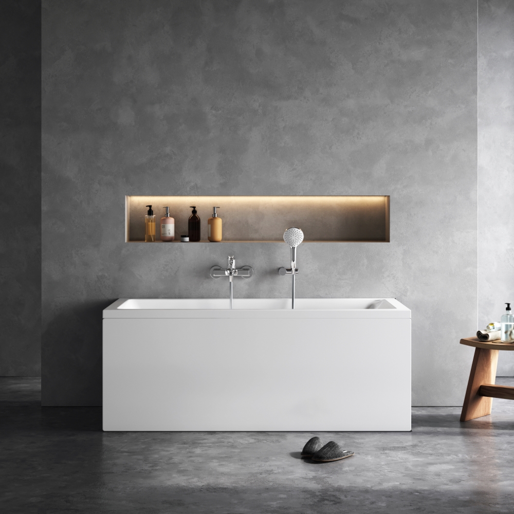 Ванна акриловая 150x70 см Gem W93A-150-070W-A, Белый