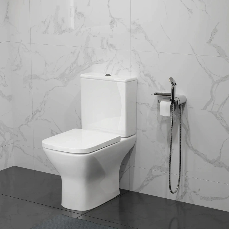 Унитаз-компакт напольный AM.PM Drive C358600LMSC безободковый с сиденьем микролифт, белый