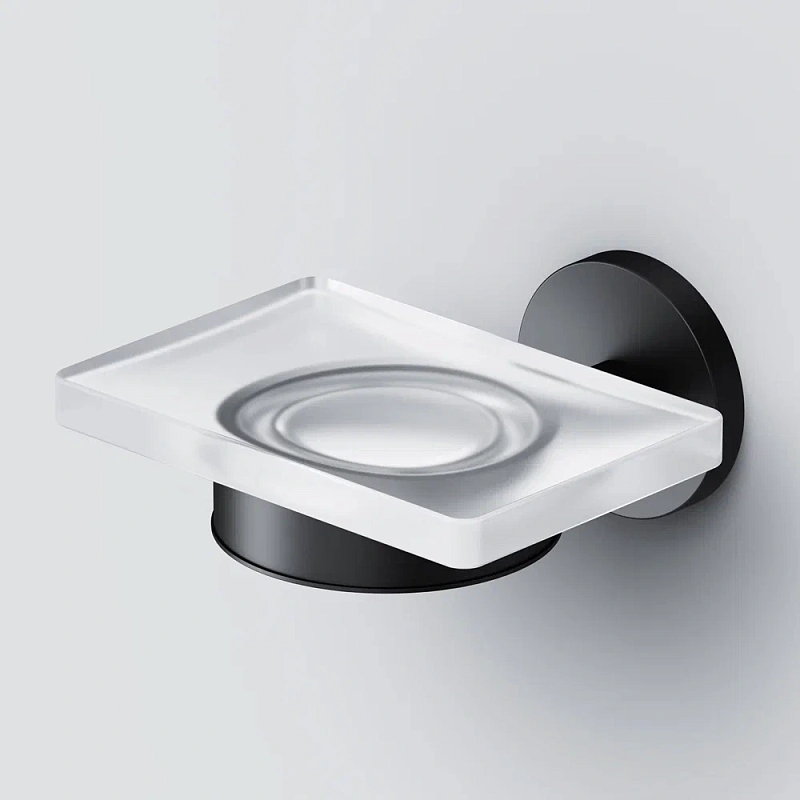 Мыльница стеклянная настенная AM.PM X-Joy A85A34222 черная