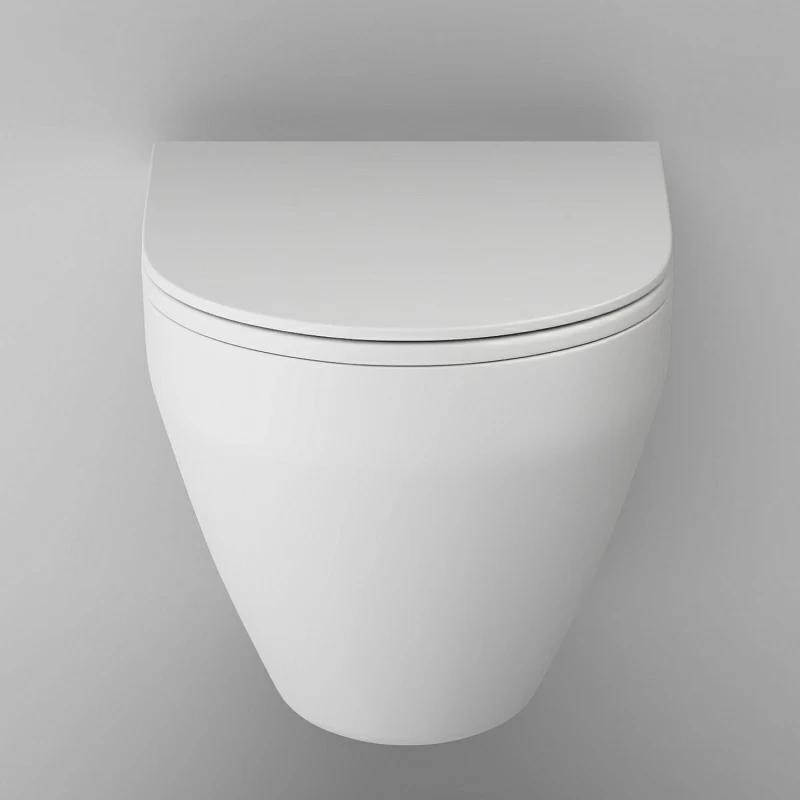 Унитаз подвесной AM.PM Spirit 2.0 C701700MWSC безободковый с сиденьем микролифт, белый матовый