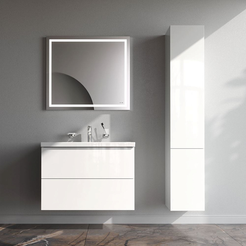 Тумба с раковиной 80 AM.PM Gem M90-FHX0802WG-WCC0802WG подвесная, белый глянец