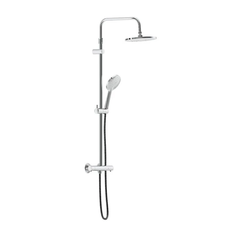 Душевая система Damixa Jupiter 977800000 стойка с тропическим душем, термостатом, смесителем, хром