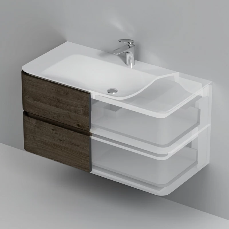 Тумба под раковину 100 AM.PM Sensation M30FHX1002TF подвесная под дерево табачный дуб