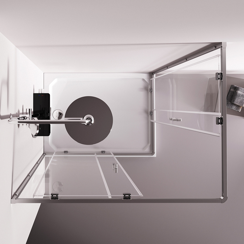 Душевое ограждение без поддона 120x90 AM.PM Above W9XG-403-12090-MT профиль серебристый