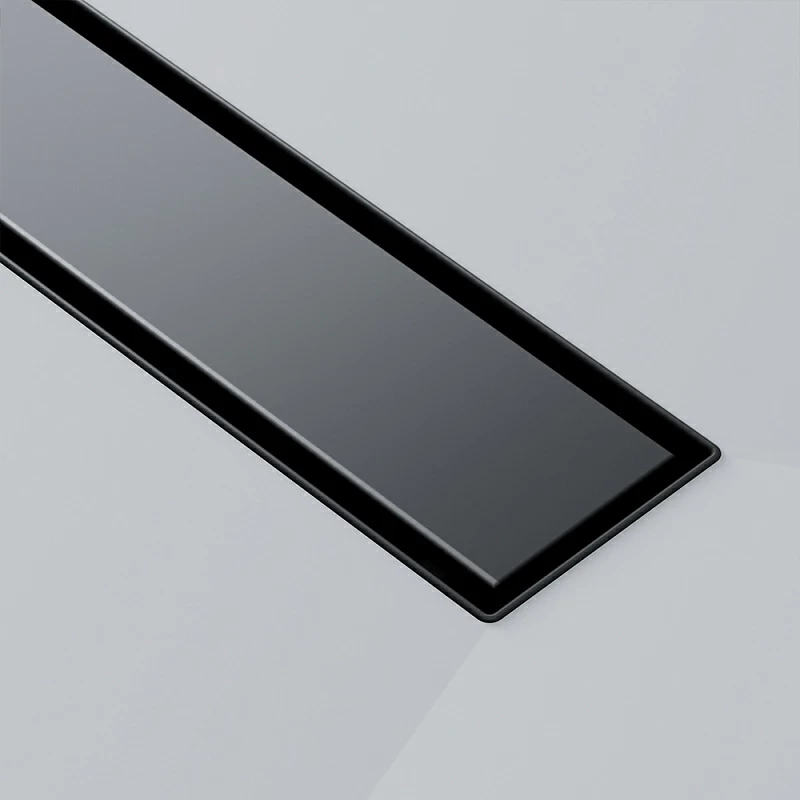 Душевой трап (лоток) 70 AM.PM MasterFlow W01SC-U11-070-04BM комбинированный затвор с черной матовой решеткой под плитку