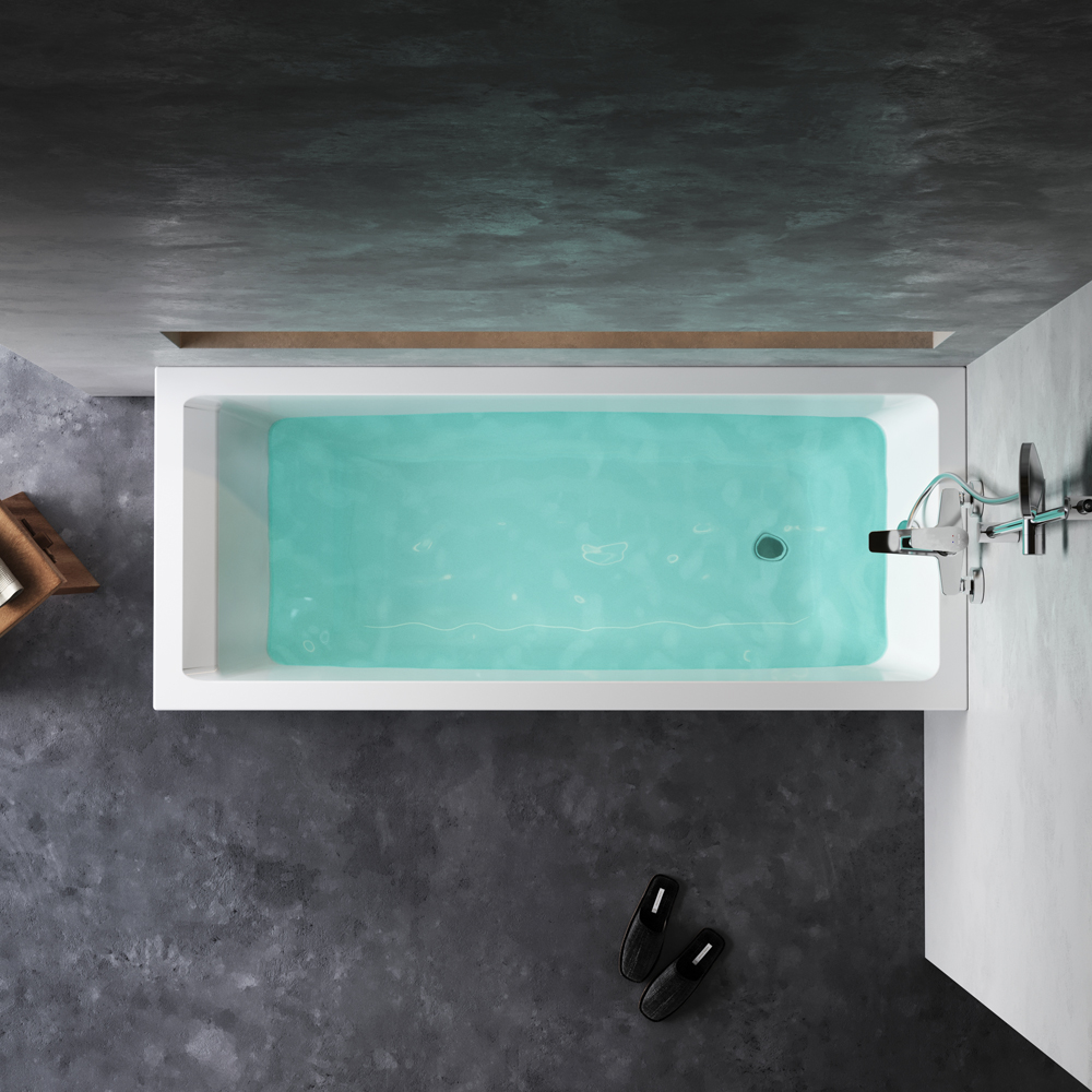 Ванна акриловая 165х70 см Gem W93A-165-070W-A, Белый