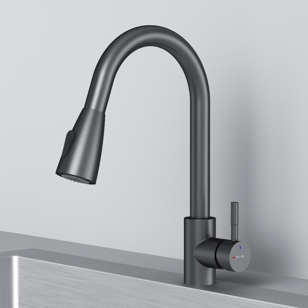 Смеситель для кухни с вытягивающимся изливом, черный X-Joy S F85B07522, Черный