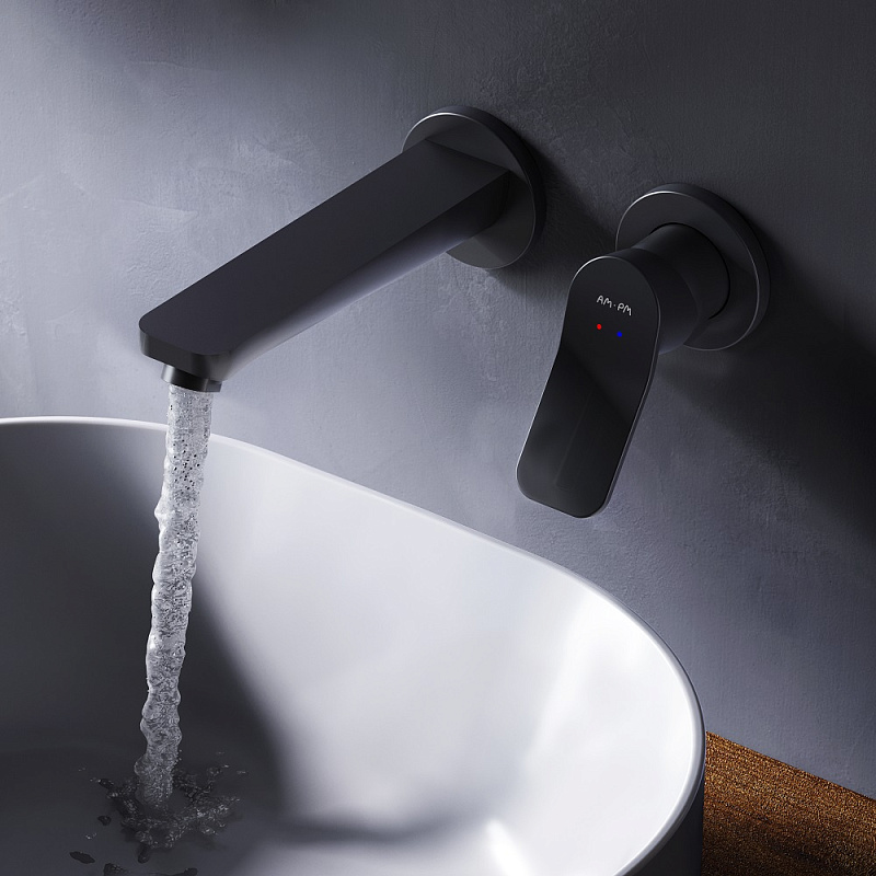 Смеситель для раковины (умывальника) AM.PM X-Joy F85A72622 черный встраиваемый