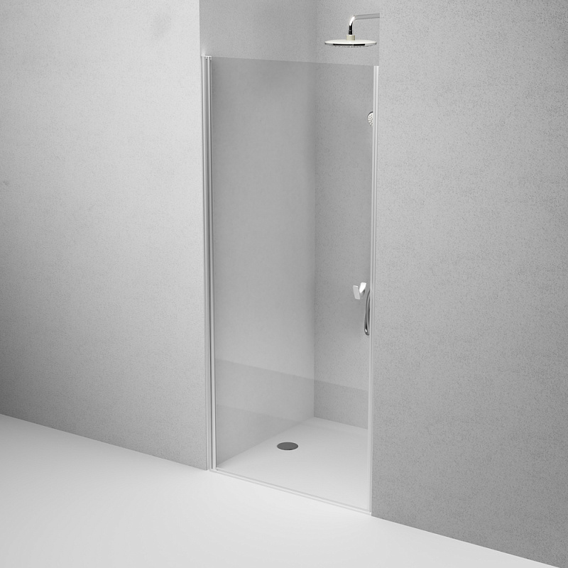 Душевая перегородка с дверью 90x190 AM.PM Sunny W87G-90-1P-MT прозрачное стекло, профиль серебристый