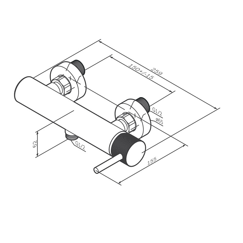 Смеситель для душа AM.PM Libre F6020000 хром