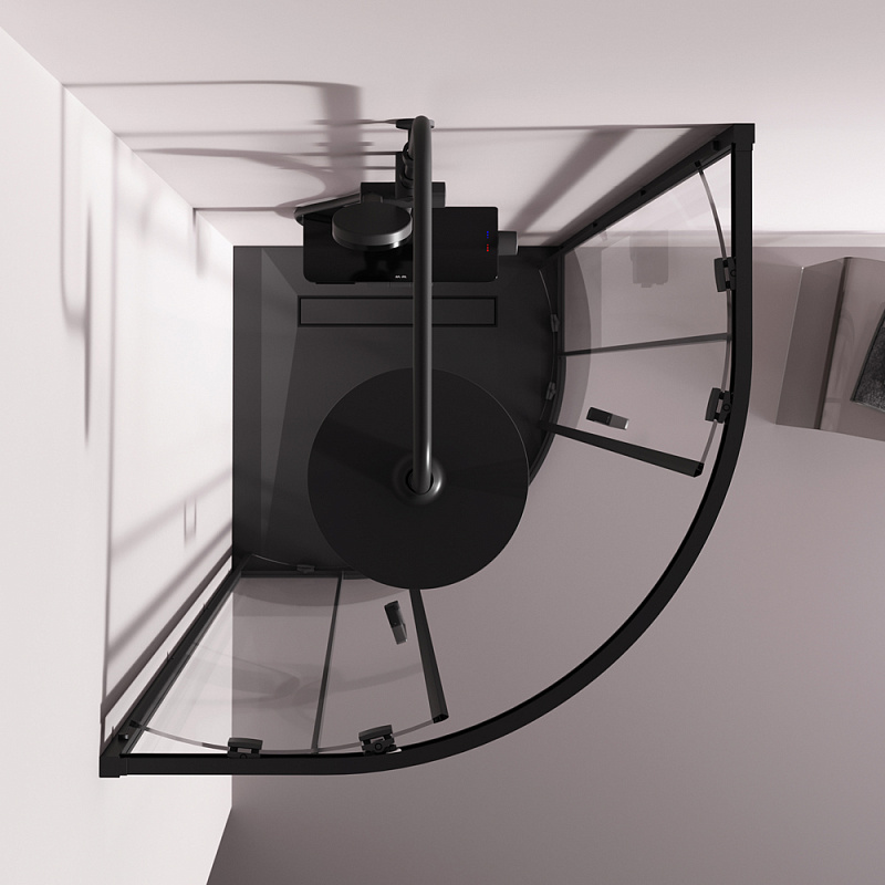 Душевое ограждение без поддона 80x80 AM.PM Above W9XG-401-8080-BT профиль черный